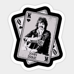 Retro John Prine Style Card Sticker
